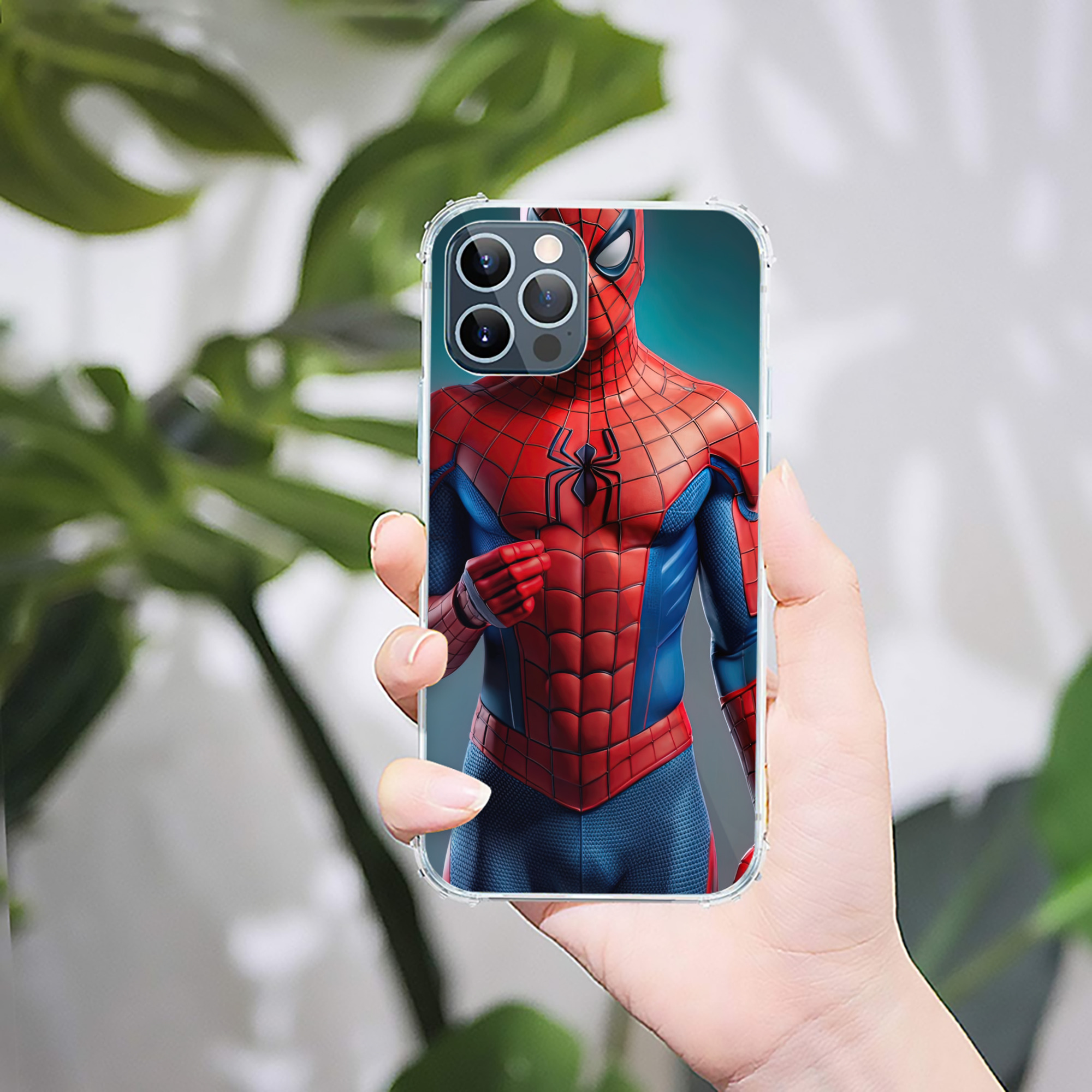 （画像用） Spider Man スパイダーマン 【iPhone 12シリーズ対応】透明スマホケース（クリアソフトケース）